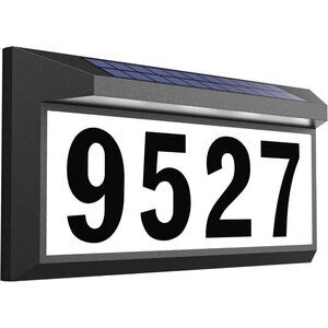Solar Lighted Address Plaque Outdoor Waterproof Wall Mount